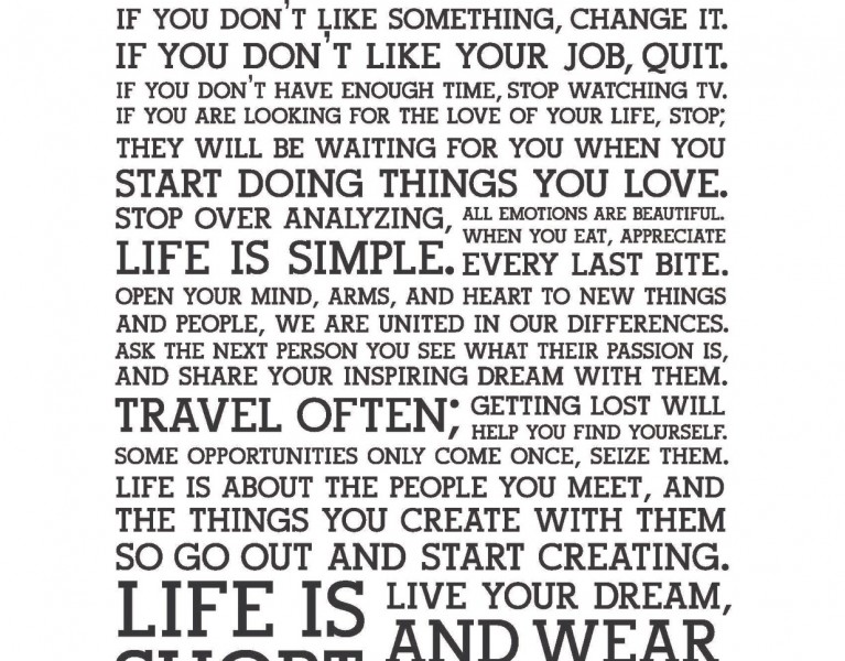 Life manifesto