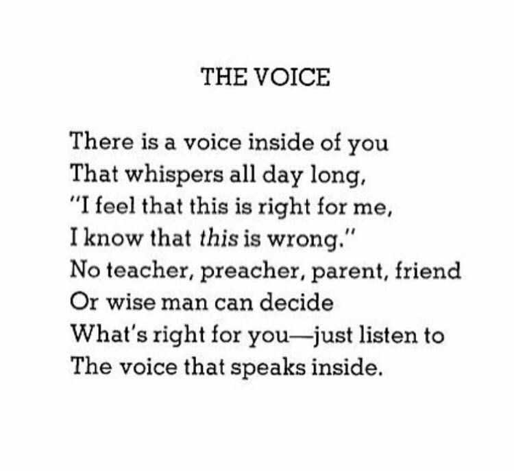 Listen to your inner voice